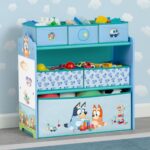 Delta Children – Bluey Design & Store 6 Bin Toy Storage Organizer – Greenguard Gold Certified, Blue
