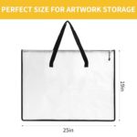 EOOUT 4pcs 19×25 Inches Art Portfolio Bags, Portfolio Folder for Artwork, Posters Storage Bag with Zipper and Handle Mesh Folder Organizers for Poster, Scrapbook, Keepsake and Bulletin Board