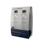 sodastream Classic Dishwasher Safe 1L Carbonating Bottle, Pack of 2 (Black)