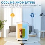 Simple Deluxe 4L/6 Can Mini Fridge, Portable Cooler & Warmer Freon-Free Refrigerator, Provide Compact Storage for Skincare, Beverage, Cosmetics, Bedroom, Office, Black New