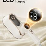 Travel Steamer Iron for Clothes, 1200W Portable Handheld Steamer Iron 4Mode with LCD Display 10S Fast Heating 180° Swivel Handle Powerful Wrinkle Remover, Garment Steamer for Home, Dorm, Travel, White