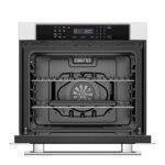 Empava 30 inch Electric Single Wall Oven with 10 Cooking Funcitons, Built-in Convection System with Screen Touch Control, 360° Rotisserie, Stainless Steel