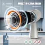 BREETEE Portable Range Hood Kitchen – Powerful 3-Speed Suction Desktop Compact Range Hood with Double Filter – Kitchen Exhaust Fan with Carbon Filters for RVs, Hot Pot Cooking, Grill Air Cleaner