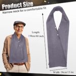 Tarpop Adult Bib Scarf Washable and Reusable Dining Clothing Protector Adult Bib for Elderly Senior Citizens Men Women Eating (Dark Gray)