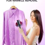 DRFLASH 2-in-1 Steamer & Iron for Clothes,15s Fast Heat-up 1200W Portable Handheld Garment Steamer,Travel Size with Large Ceramic Heat Panel,Quick Wrinkle Removal,110V-130V