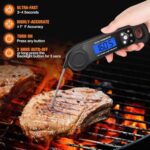AMMZO Meat Thermometer Digital, Instant Read Food Thermometer – Waterproof w/Backlight for Cooking, Candy, Deep Fry, BBQ, Grill, Smoker and Roast, Camping & Kitchen Essentials