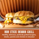 Gotham Steel Electric Grill Low Fat Multipurpose Sandwich Grill with Nonstick Copper Coating – As Seen on TV Large