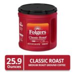 Folgers Classic Roast Ground Coffee, Medium Roast Coffee, 25.9 Ounce Canister