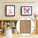2 Pack Kids Art Frames, Kids Artwork Frames Changeable 8 x10.5 with Mat and 9 x12 Without Mat, Black Front Opening Children Picture Storage Frame for Wall Holds 50Pcs Crafts, Drawing, Art Projects