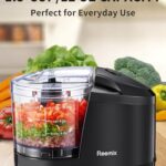 Reemix 1.5-Cup One-Touch Electric Food Chopper, 100W Mini Food Processor Meat Grinder, Mix, Chop, Mince and Blend Vegetables, Fruits, Nuts, Meats, Stainless Steel Blade (Black)