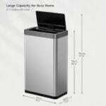 EKO Mirage X 80 Liter / 21.1 Gallons Motion Sensor Trash Can, Automatic Large Kitchen Trash Can Touchless, Stainless Steel