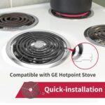 COZZIVITA GE Drip Pans and Stove Burner Element Unit Set, Perfectly Fit WB30M1 & WB30M2 -Replacement for GE Hotpoint Stove Top