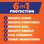 Hefty Ultra Strong 30 Gallon Trash Bags, Large Trash Bags 30 Gallon Size, Multipurpose, Break Resistant Drawstring Closure, Resists Leaks, Punctures, and Tears, Black, Fabuloso Scent, 50 Bags