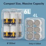 CALEN Mini Fridge with 2 Bottles, 6L/8 Cans Mini Fridge for Bedroom, Skincare Fridge 110V AC/12V DC Small Refrigerator for Food, Beverages, Cosmetics, Portable Mini Refrigerator for Office, Dorm, Car