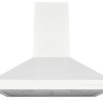 Hauslane Wall Mount Range Hood 30 Inch | Matte White Wall Chimney | 6” Duct/Ductless Convertible, Strong Suction, Six-layer Aluminum Filters, Changeable LED Lamps, Stove Kitchen Vent Hood