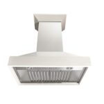 ZLINE 30 in. Wooden Wall Mount Range Hood in Cottage White – Includes Motor