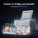 BougeRV 12 Volt Refrigerator 12V Car Fridge 23 Quart Portable Freezer Compressor Cooler 12/24V DC 110~240 Volt AC for Truck Van RV Camper SUV Travel Camping Road Trips Tailgating -8?~50?