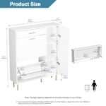 Anmytek Shoe Cabinet with 2 Flip Drawers, Modern Freestanding Hidden Shoe Cabinet Organizer with Side Cabinet, Shoes Cabinet with Adjustable Shelves, Narrow Shoe Storage for Hallway, Entryway