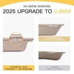 HONGBAKE Baking Sheet Pan Set of 3, Cookie Sheets for Oven, Nonstick Half/Quarter/Jelly Roll Pans with Diamond Texture Pattern, 0.8mm Thick Heavy Duty Cookie Tray, Champagne Gold