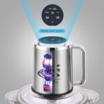 16 Cup Food Processors with Touch Screen,Meat Grinder Veggie Chopper with with 2 pieces Bowls Electric Food Processors,2 pieces 6 Bi-Level Bladesand Spatula for Baby Food,Meat,Vegetables,Fruits