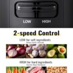 TWOMEOW Food Chopper, 4 Cup Fast Food Processor, Electric Meat Grinder with 2 Speed, 4 Stainless Steel Blades, and Whisk, 400W Power for Chopping, Mixing, Emulsifying, Puree and Whisking, BPA-Free