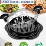 Chicken Shredder Tool Twist for Kitchen, Manual Chicken Breast Grinder Machine for Ground Food, Meat & Vegetables (Elegant Black)