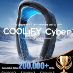 TORRAS 2025 Top Al Neck Fan Air Conditioner Coolify Cyber, Portable Neck Fans that Blow Cold Air?No.1 Coolest & 720° Immersive Cooling? Personal AC Rechargeable for Outdoor/Indoor. Gifts for Dad/Mom