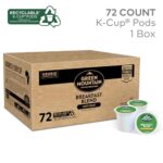 Green Mountain Coffee Roasters Breakfast Blend Single-Serve Keurig K-Cup Pods, Light Roast Coffee, 72 Count