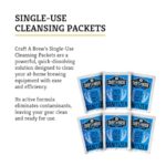 Craft A Brew – Single-Use Cleansing Packets – Dissolvable No-Rinse Cleanser for Home Brewing Equipment – Pre-Portioned for 2-Gallon Solutions – Easy-to-Use Homebrew Supplies – Pack of 6