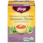 Yogi Tea Organic Lemon Balm Elderberry Immune Stress Tea, 16 CT