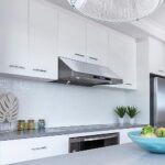 DUURA Elite DE360RHSSS Range Hood Under Cabinet with Exhaust Duct, Touchscreen LED Lights 4-Speed Fan with Remote Control and Dishwasher Safe Filter, 36 in, Metallic