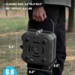 Gonex 2 Burner Propane Camping Stove with Griddle & Grates, Portable Foldable Cooking Stove with Total 16,000 BTU, Two Piezo Ignition Adjustable Burners for Camping, Patio, Emergency, Hiking (Black)