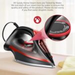 Irons Steamer for Clothes, 1500W Iron with Burst of Steam, 500 Microsteam Holes, Powerful Steam Iron, Auto shutoff, Self-Cleaning, 12.31oz Water Tank Ironing Clothes for All Fabrics
