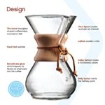 Chemex Pour-Over Glass Coffeemaker – Classic Series – 6-Cup – Exclusive Packaging