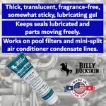 12 x 4 Oz. Tube Grease Whiz Plus by Billy Buckskin Co., Commercial Food Grade Grease for Food Service Equipments, O-Rings for Ice Cream Machine & Slushee Machines, Mixers, Beer Keg, Sliding Glass Door
