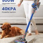 KARDV Cordless Vacuum Cleaner, 500W/40Kpa Vacuum Cleaners for Home, 60Mins Stick Vacuum with LED Display, Anti-Tangle & Wall Mount Charging, 8 in 1 Lightweight Vacuum for Hard Floors Carpet Pet Hair