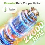 KOIOS Blender for Smoothies,Personal Blender for Shakes and Smoothies with 3 * 22oz To-Go Cups,22000 RPM Smoothie Maker,Detachable 6-leaf Blade Portable Blenders for kitchen,Black