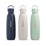 SodaStream – Fizz & Go Cool Bottle | Stainless Steel Carbonating Water Bottle | Keeps Drinks Cold 12 Hrs Cupholder Friendly | Compatible with Pink CO2 cylinder machines | Storm color | 30.4 oz