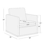 CHITA Swivel Accent Chair, FSC Certified Mid Century Modern Arm Chair for Living Room and Bedroom, Fully Assembled, Linen