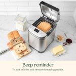 Compact Automatic Bread Maker, 12 Pre-programmed Menu Options, Silver