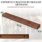 Weyderk 72 Inch Fireplace Mantel, Wall-Mounted Wood Mantel Shelf for Over Fireplace, Handcrafted Floating Mantel Shelf with Invisible Heavy Duty Bracket, 72 Inch, Walnut