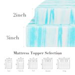 DUMOS Memory Foam Mattress Topper Full, 3 Inch Thick Gel Infused Bed Toppers for Full Size Bed, Cooling Soft Mattress Pads for Sleeper Sofa, RV, Camper, CertiPUR-US Certified, Blue
