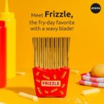 NEW – OTOTO Frizzle Crinkle Fry Cutter – Crinkle Cutter for Veggies, Waffles, Fries, Cool Kitchen Gadgets, Cute Kitchen Accessories, Funny, Unique Gifts, White Elephant Gifts, Quirky