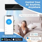 SIMOE 18,000 BTU Mini-Split Air Conditioner, Wifi Enabled Ductless Inverter Split System AC Unit Heating System, Cools up to 1000 Sq. Ft. Compatible with Alexa – 21 SEER2 208-230V