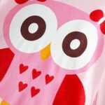 AmberEft Pajamas for Girls Kids PJs 100% Cotton 4-Piece Set Clothes Owl Unicorn Long Sleeve Size 6,5-6 Years