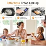 Gleedelish 2 LB Bread Maker Machine, 13 in 1 Bread Machine with 3 Loaf Sizes and 3 Colors For Beginner, Breadmaker with Fruit & Nut Dispenser, Yogurt, Jam, 13 Hours Timer, Dough Maker, Easy to Clean
