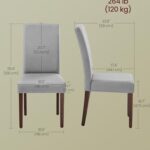 VASAGLE Dining Chairs, Parsons Chairs with Removable Fabric Cover, High Back, for Dining Room Kitchen, Set of 2, Thick Seat, 22.8 x 18.9 x 39.4 Inches, Dove Gray UKDC152G01