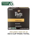 Peet’s Coffee, Medium Roast Keurig K-Cup Pods – Big Bang 48 Count (1 Box of 48 Pods)