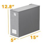 SpaceAid 4 Pack Bed Sheet Organizers and Storage, Foldable Organizer for Linen Closet, Sheets Set Folder Keeper with Window XL (Queen & King Size) Organizing Bedding Container, Gray 91ZDSN-SL01-G4