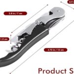 Kit-Home Professional Waiter Corkscrew Wine Openers Set (4 PCS),Upgraded with Heavy Duty Stainless Steel Hinges Wine Key for Restaurant Waiters, Sommelier, Bartenders